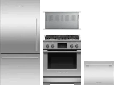 4 Piece Package Includes Refrigerator, Range, Hood And Dishwasher